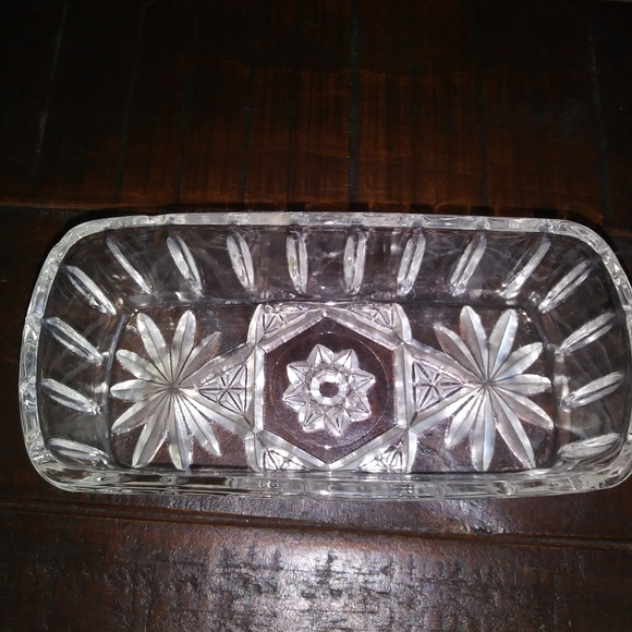 *Vintage* Crystal glass butter dish - Picture 8 of 8